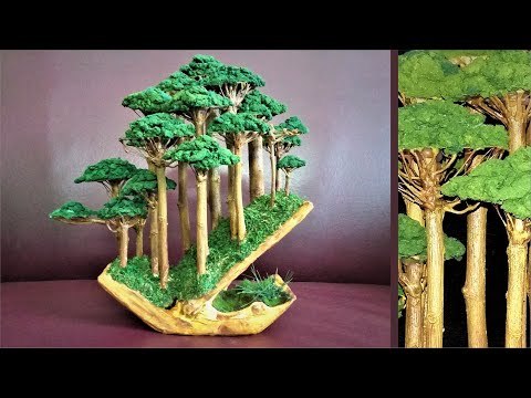 How to Make Landscape Realistic Bonsai Forest |Bonsai Forest Diorama|Easy Art &amp;amp; Craft Tutorial