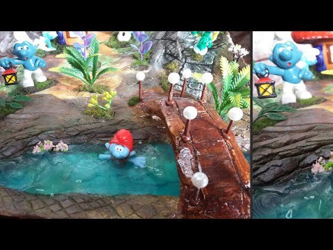 How to Make Landscape The Smurfs Diorama|Resin Art|Cartoons Network