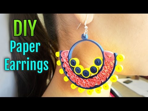 How to Make Quilled Paper Earrings for Party | Handmade Paper Jewelry Making