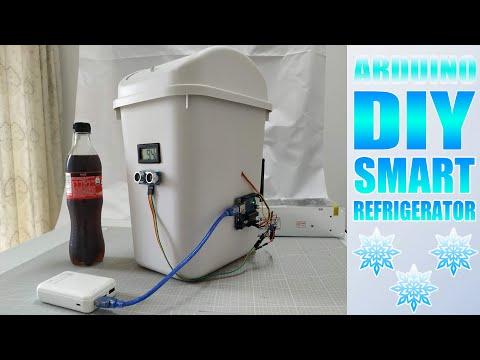 How to Make Small Refrigerator at Home using Arduino, Automatic Open&amp;amp;Close, Temperature Shows