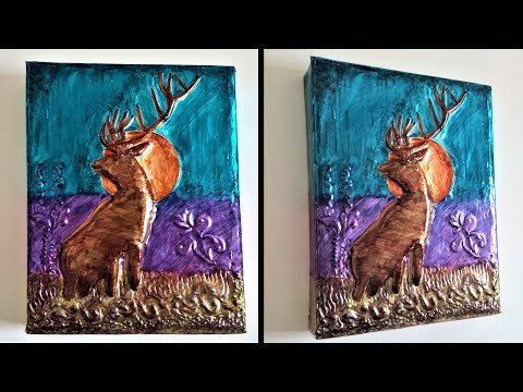 How to Make Stag Embossed Painting |Deer Metal Art