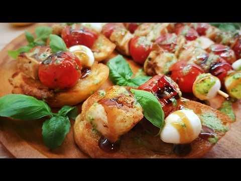 How to Make The BEST Grill Pan Chicken Caprese Skewers (Insanely Good!)