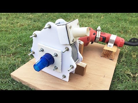 How to Make a Drill powered Water Pump - Drill Hack !