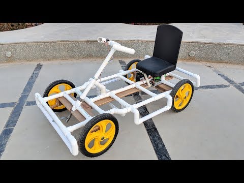 How to Make a Go kart / Electric car using PVC pipe at Home