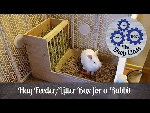 How to Make a Hay Feeder and Litter Box for a Rabbit