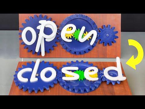 How to Make a Magical Rotating Open / Closed Sign board