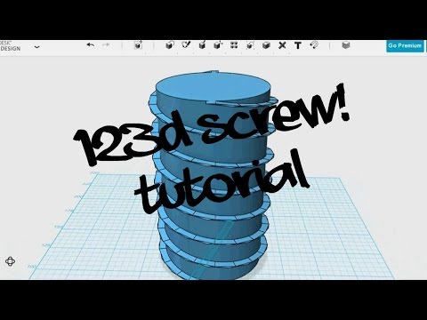 How to Make a Screw and Threaded Hole in 123d design --Pure Carbon