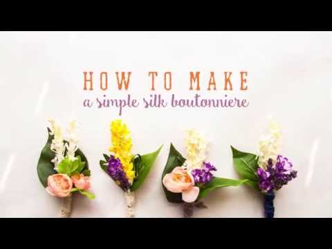 How to Make a Wedding Boutonniere || Silk Flowers || DIY