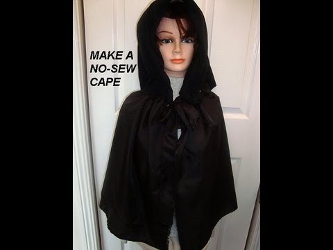 How to NO SEW CAPE, diy, witch, super hero, Red Riding Hood, dracula, wizard, halloween costume.