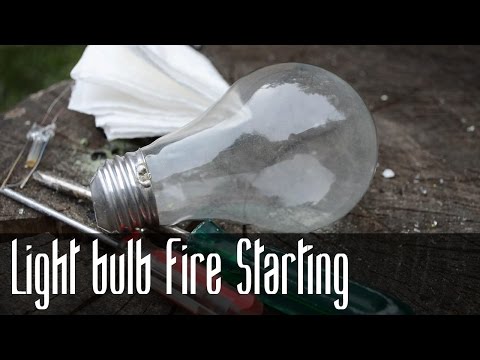 How to Start a Fire with a Light Bulb