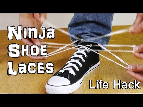 How to Tie Shoe Laces like a Ninja! Life Hacks
