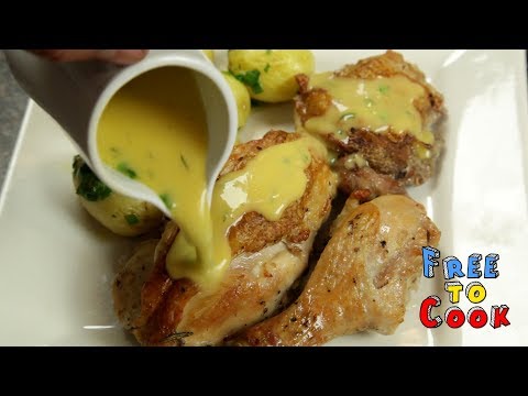 How to cook Pan Roasted Chicken with Beurre Blanc Sauce (French Butter Sauce)