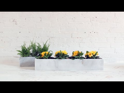 How to cut stone tiles and make marble planters