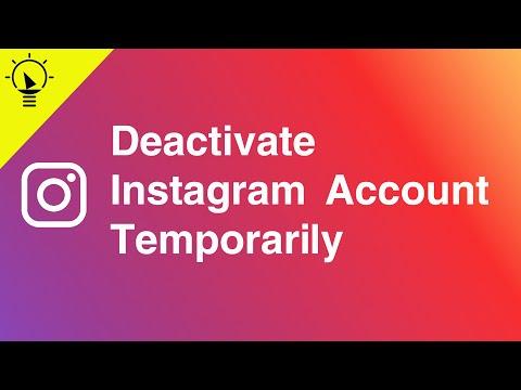 How to deactivate Instagram account temporarily