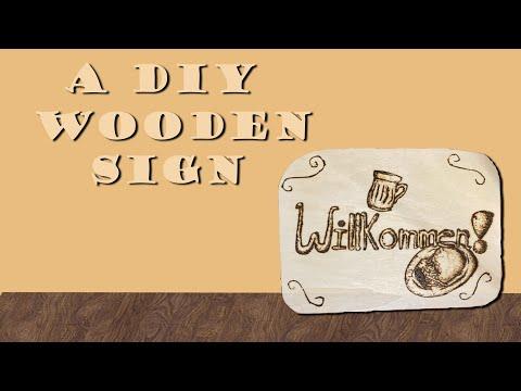 How to do a DIY wooden sign with woodburning