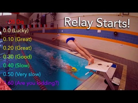 How to do a relay start. For competitive swimming