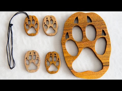 How to make: Wooden Wolf Paw Pendant, Keychain or Wall Decor