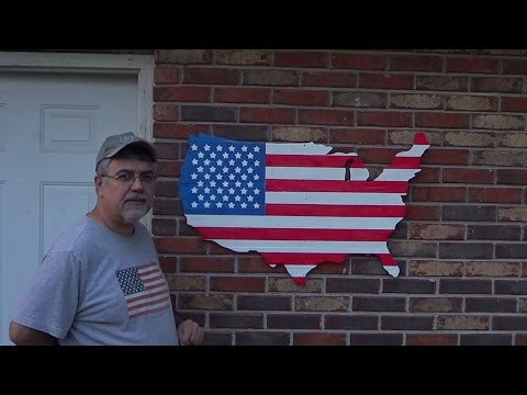 How to make USA shaped flag from pallets