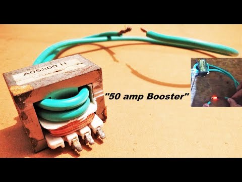 How to make a 1 amp to 50 amps current boost inverter circuit DIY