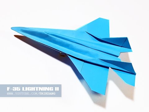 How to make a paper plane that Flies - BEST Paper Jet Fighter in the World | F-35 Lightning II