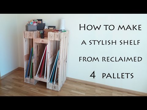 How to make a stylish shelf from reclaimed 4 pallets