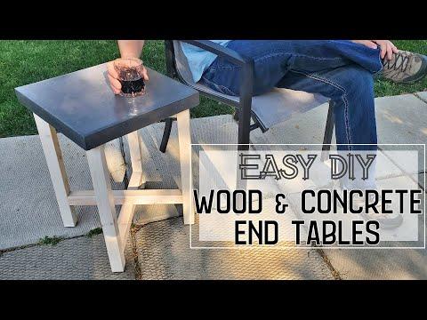 How to make small concrete end tables