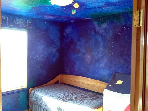 How to paint a star/night-sky themed nursery that will last until high school.