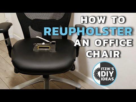 How to reupholster an office chair fabric | Replace a chair fabric cover | DIY repair