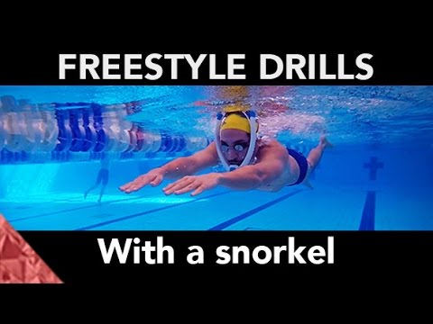 How to swim freestyle faster. Excercises with snorkel