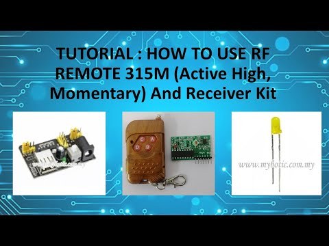 How to use RF Remote 315MHz (Active High Momentary)