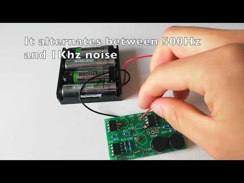 How to use piezo buzzers with 555 timers