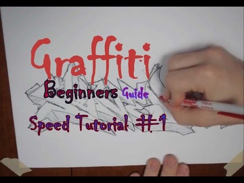 How to write in Best &amp;amp; Easy GRAFFITI font on Paper for Beginners / Speed Full Tutorial #1