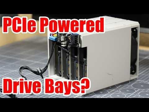 I Built a 5.25" to 3.5" Drive Bay Converter that Can Be Powered with PCIe Cables!