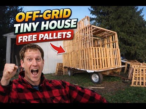I Built an Off-Grid Tiny House on a Wagon Using Free Pallets (10 Days)