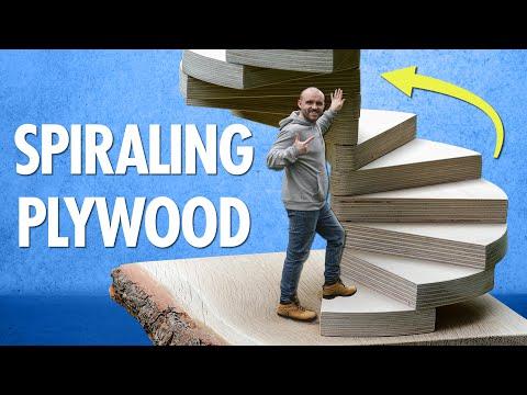 I Made A Plywood Spiral Staircase Display Stand