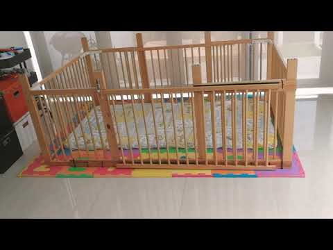 IKEA Hack - Make a Toddler Playpen with sliding gate out of Gulliver cots (cribs)