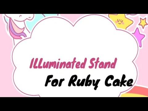 Illunated Design Stand for Rain Illuminated Ruby Cake