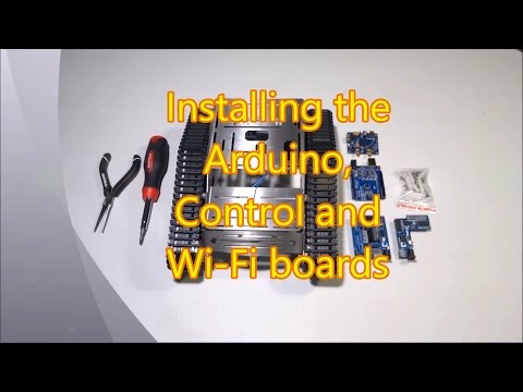 Installing the Arduino, Motor control, Servo control, and Wi-Fi Boards of the Kuman Robot