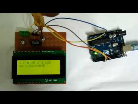 Interfacing 20x4 LCD to Arduino using only 3 pins