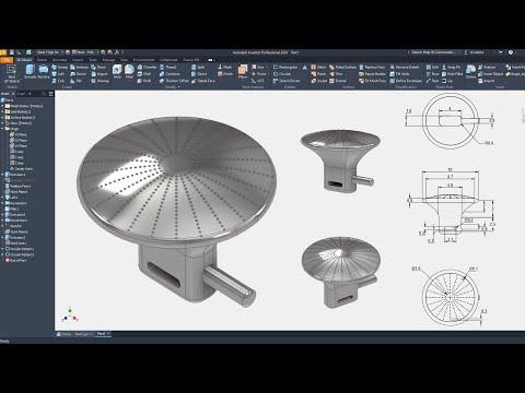 Inventor Advanced Tutorial #4 | How to make a &quot;Shower&quot; in Inventor 2024