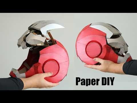 Iron Man Helmet with MOVING PANELS &mdash; Made Only from Cardboard! | FREE Template