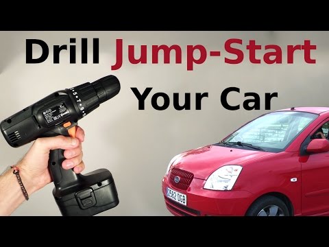 Jump - Start Your Car Using a Battery from the Drill