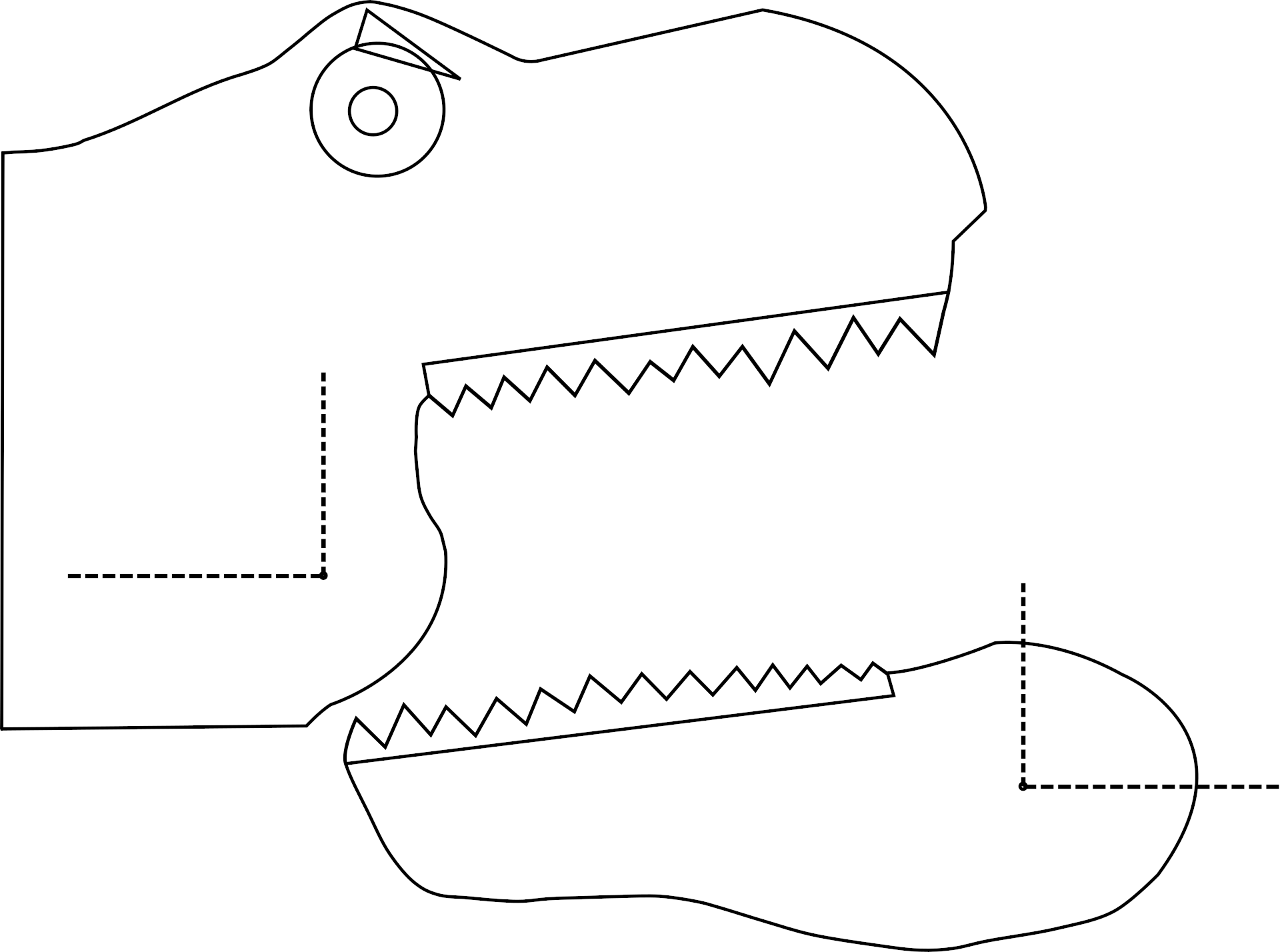 Jurassic Spark TRex outline, parts, guides.png