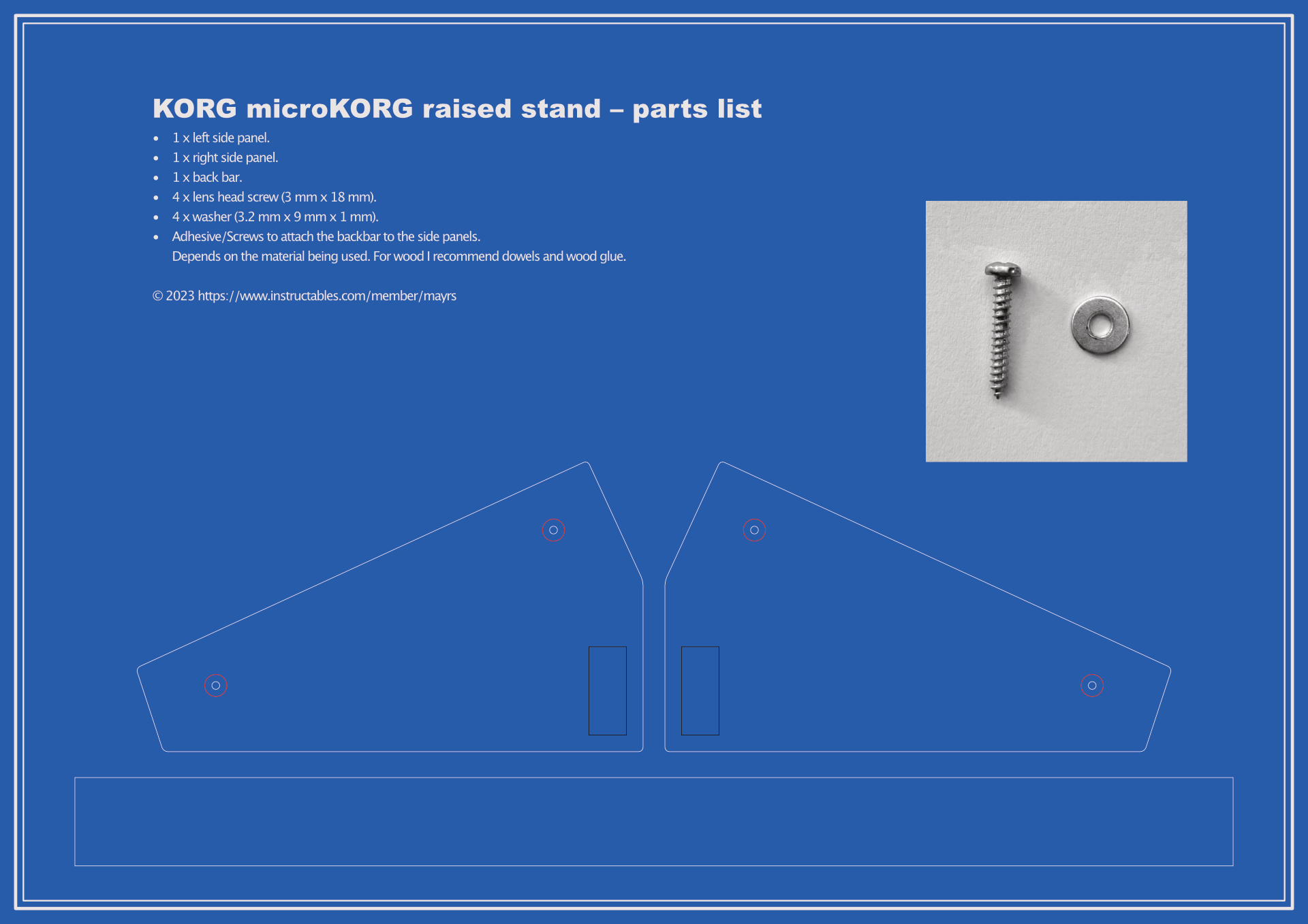 KORG microKORG raised stand blueprints parts.png