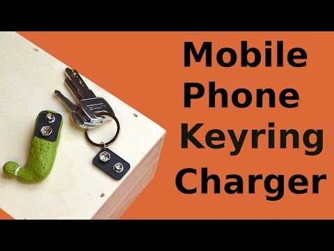 Keyring Phone Charger | To use with a 9v Battery