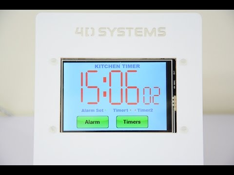 Kitchen Timer featuring 4D Systems' 3.5&amp;quot; HMI display module with Raspberry Pi