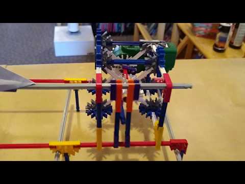 Knex and origami flapping bird automata