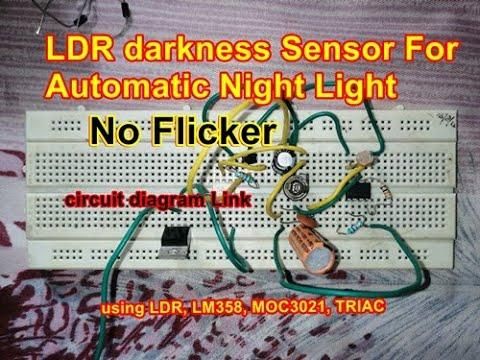 LDR dark sensor circuit | Automatic Light Switch ON at night | Darkness sensor circuit using LDR.