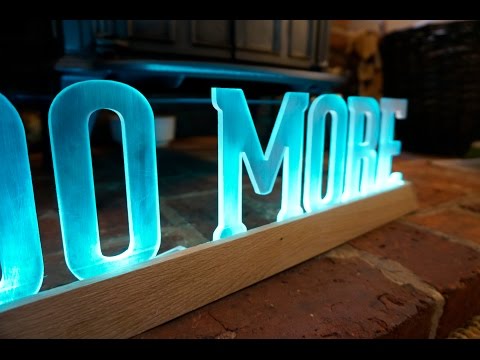 LED Backlit Sign CNC Timelapse