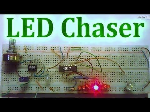 LED Chaser using 555 and 4017